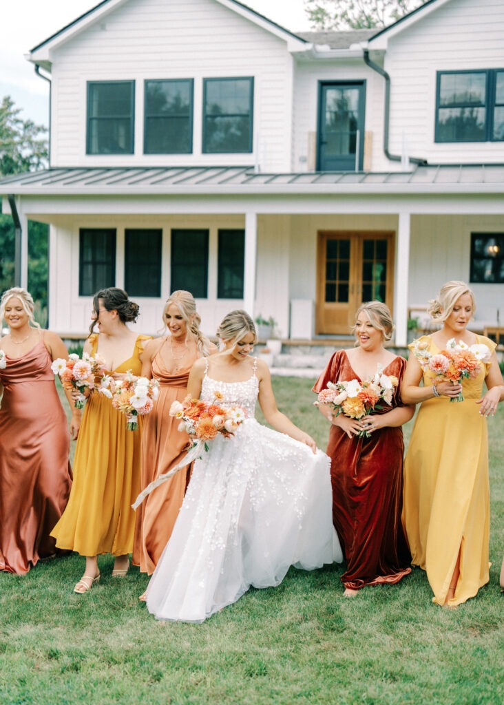 different bridesmaid dresses same color Mismatched Navy Blue Satin Long Custom , BN1305 MarryLover Bridesmaid Color Coordinated Wedding Guests