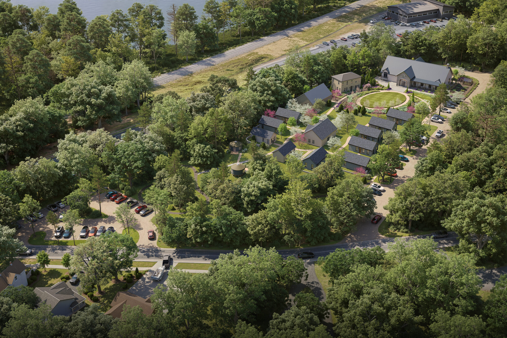 Aerial photo of Petite Acres in New Buffalo Michigan