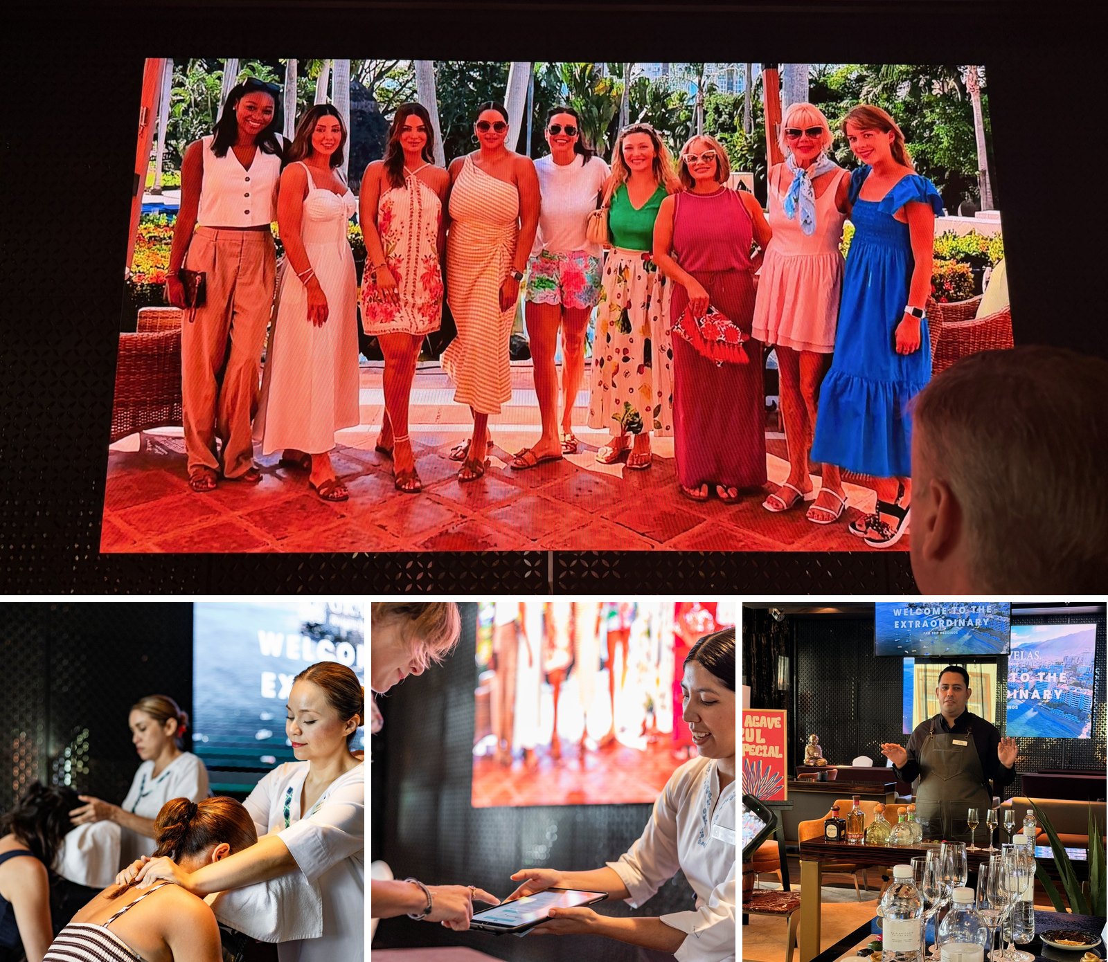 VIP check-in and chair massages in the Koi lounge, Grand Velas Riviera Nayarit