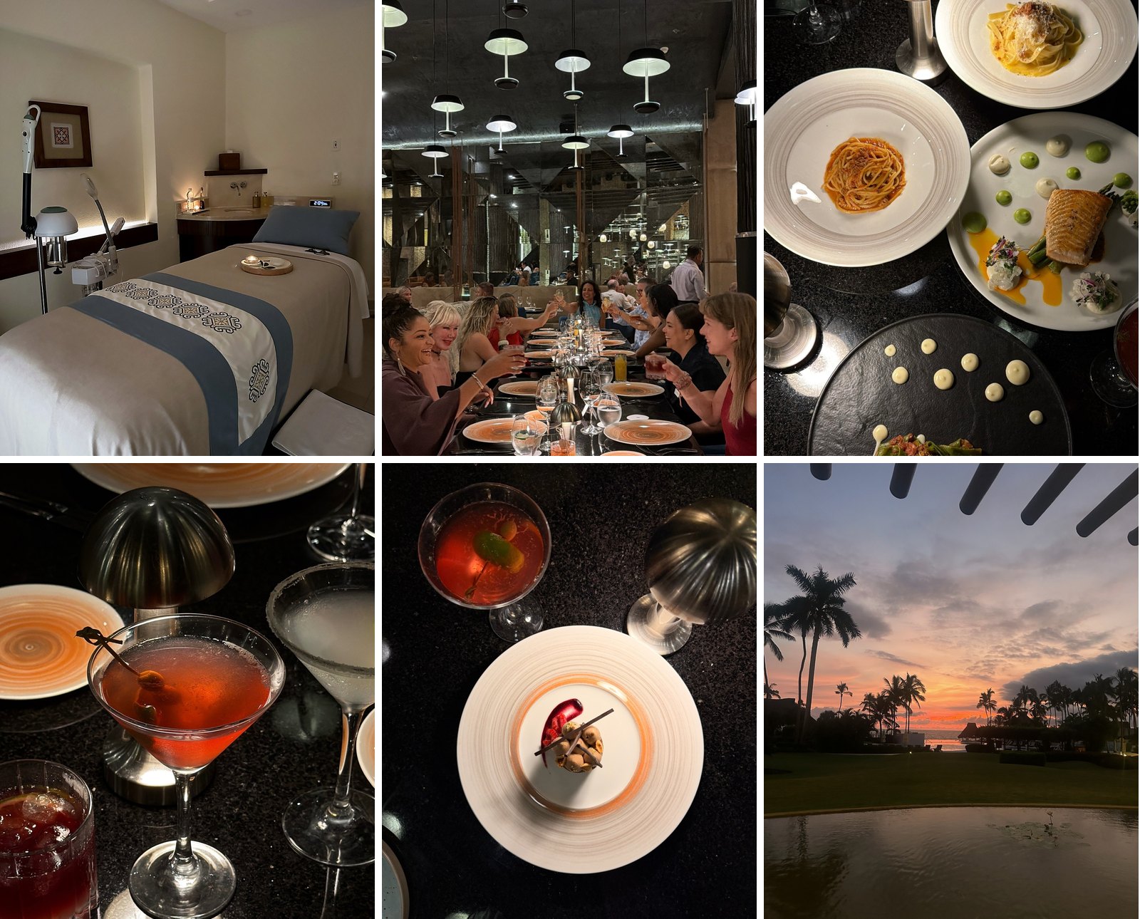SE Spa treatment room and the farewell dinner at Lucca, Grand Velas