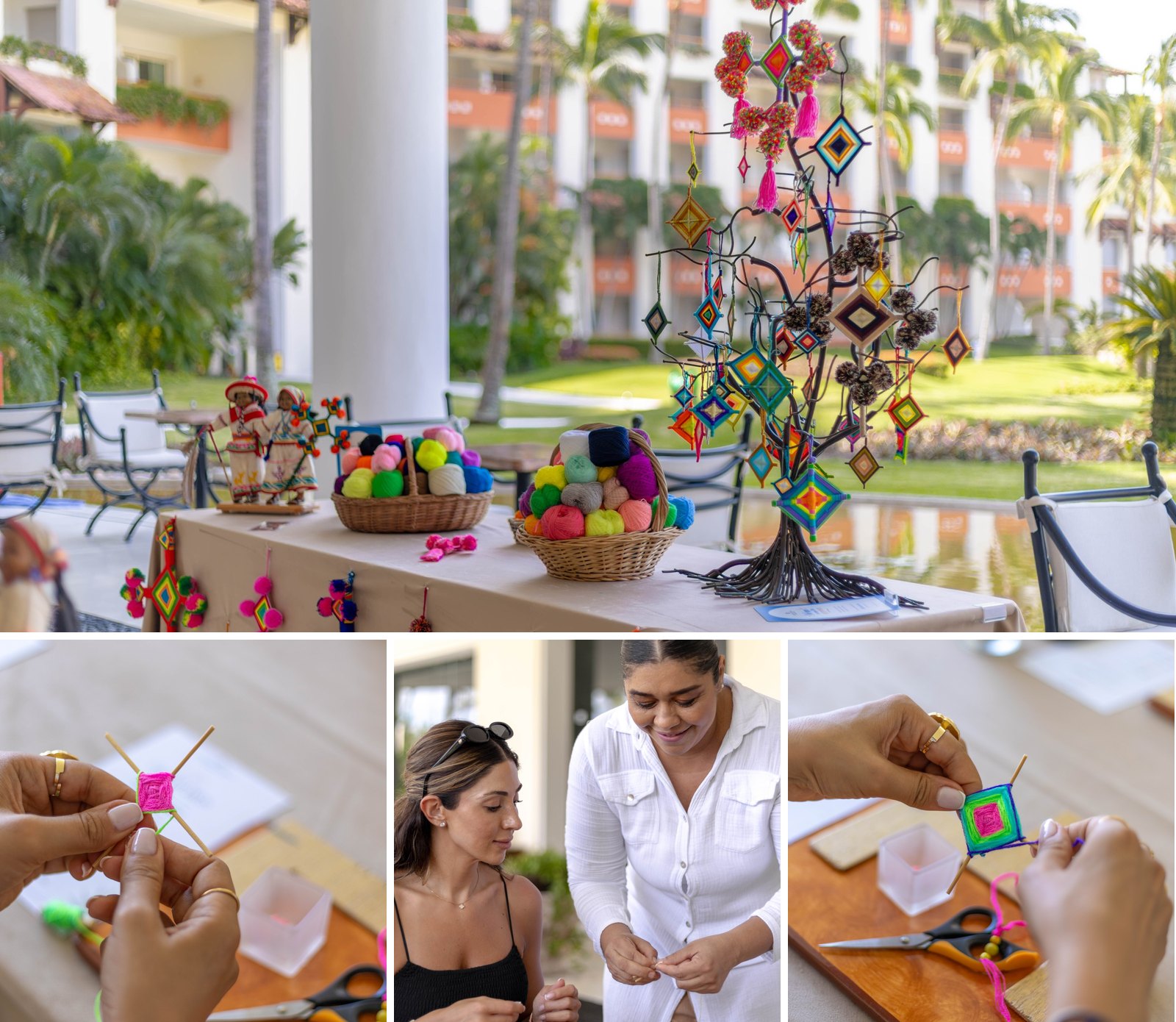 Ojos de Dios weaving workshop at Grand Velas Riviera Nayarit